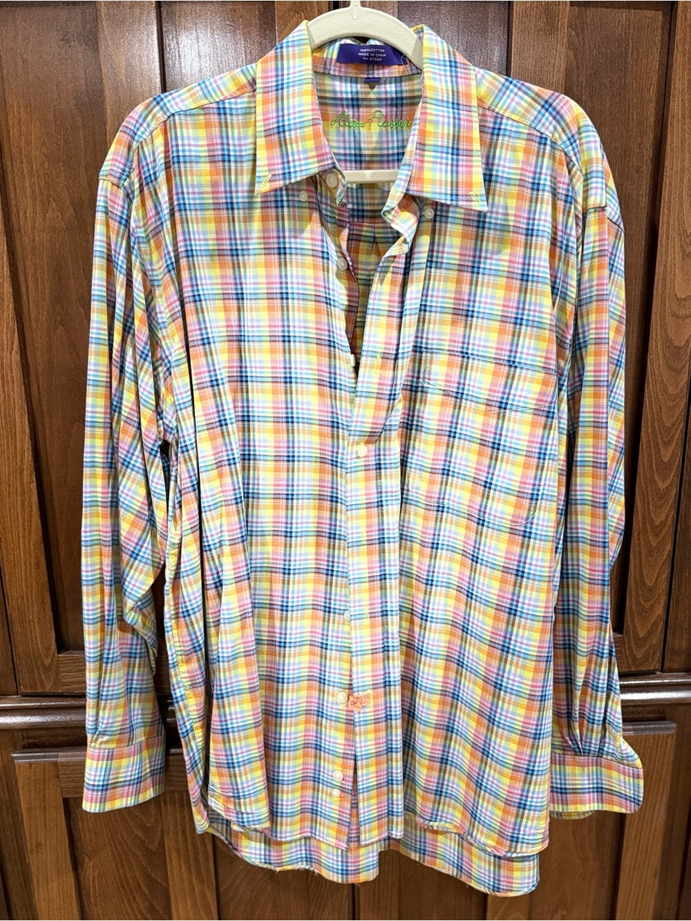 Peter Millar Multicolor Pastel Plaid Button-Down Shirt